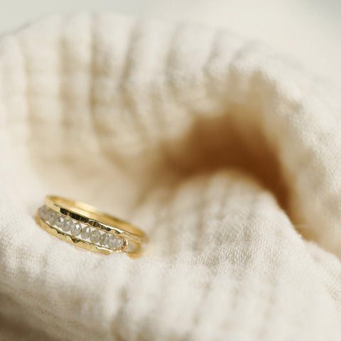 Ring Juno met ruwe diamanten (massief 18k goud)