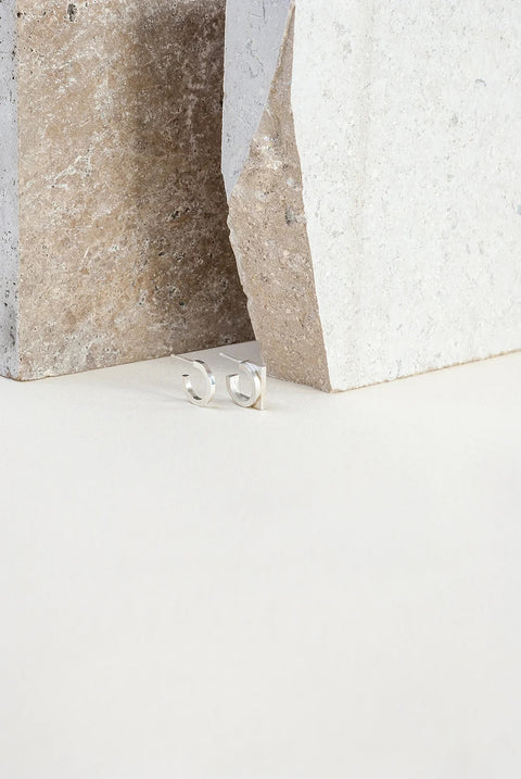 Combo square earring (zilver, pre-order)