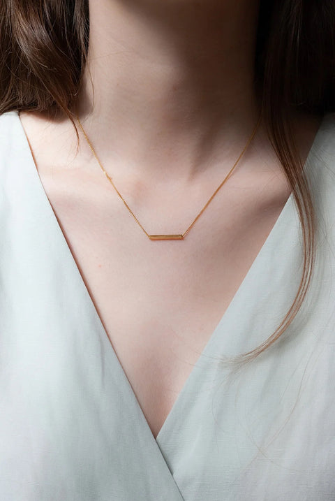 Hollow necklace small (verguld, 1 korte in stock)