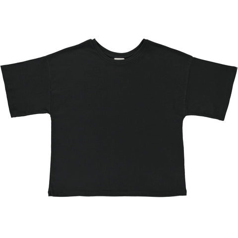 T-shirt met wijde mouwen uit biokatoen - pirate black